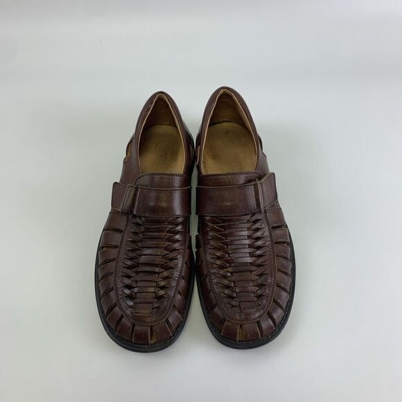 BOGO Remus Fernando Baldassarri Fisherman Sandal Brwn Leather Italy Woven 42 8-9 main image 8